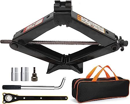 Scissor Jack Max 3 Ton Load Capacity with Jack Socket Drill