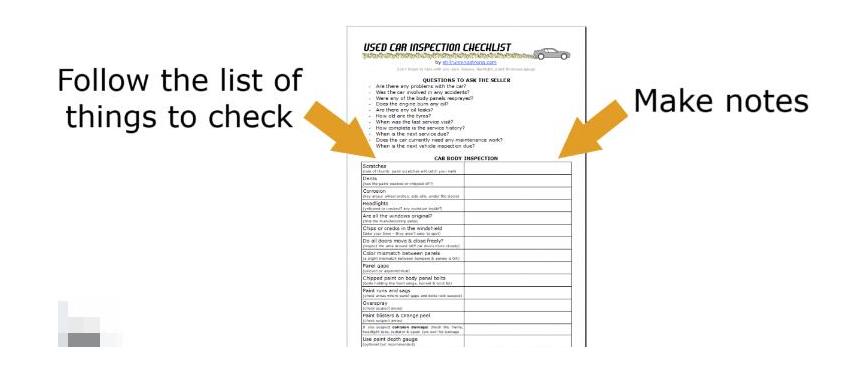 Car Inspection Checklist