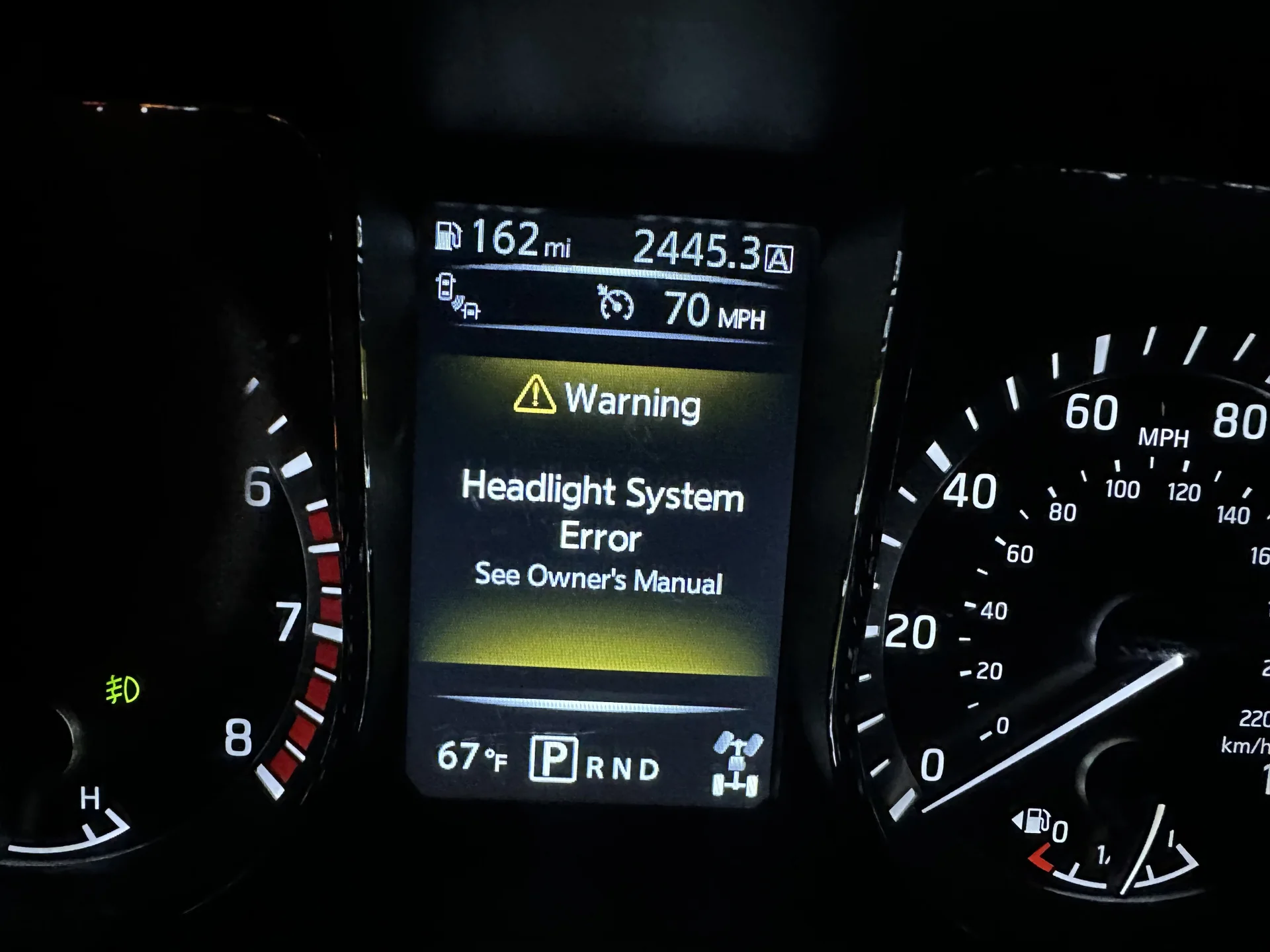 Nissan Rogue Headlight System Error