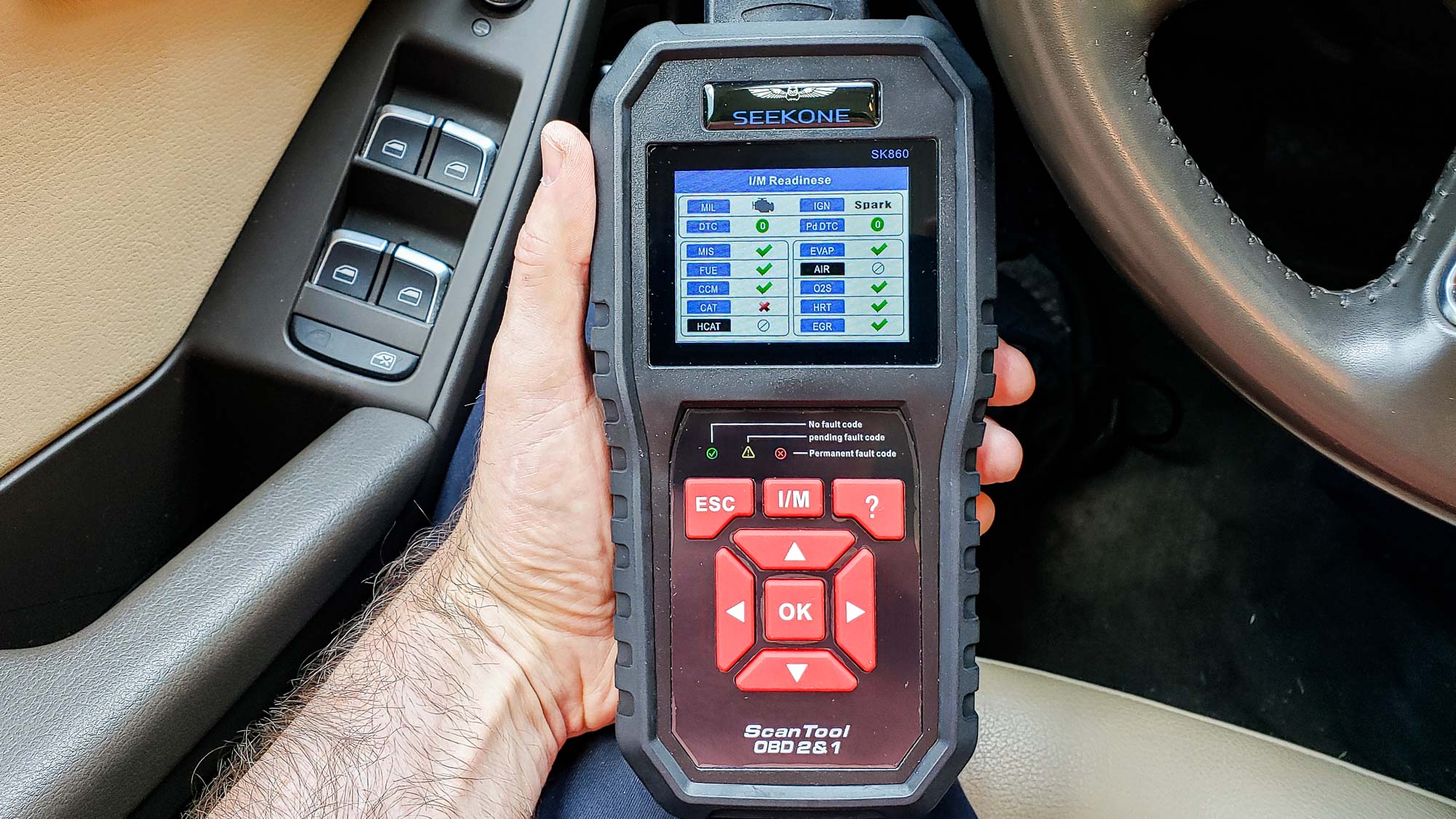 OBD-II scanner with Volkswagen