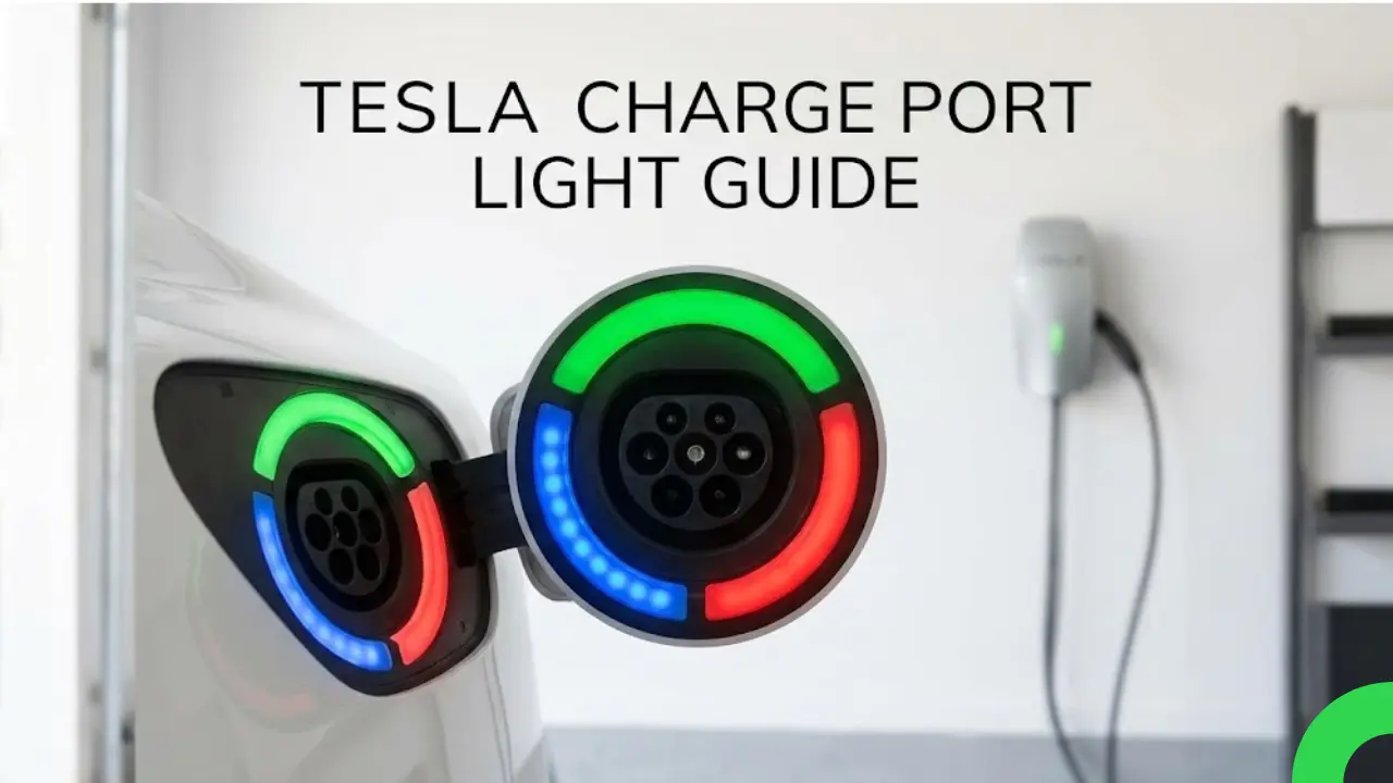 Tesla charge port lights guide red amber blue green meanings