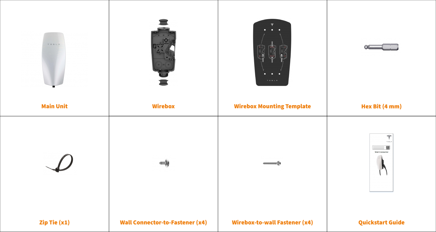 Tesla Wall Connector parts and reset LED lights