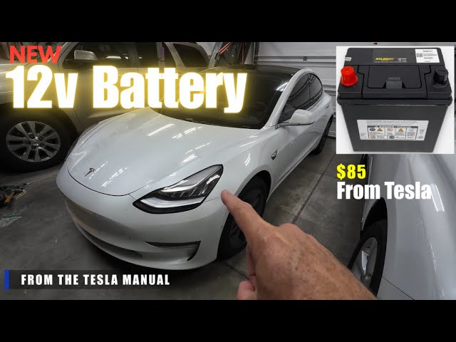 Tesla touchscreen low voltage battery warning popup Model 3 Y